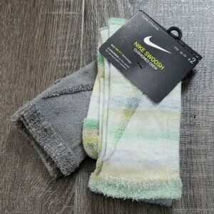 2 pair Nike BIG KIDS Swoosh Cushion Crew Socks